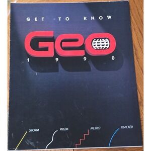 1990 Geo Full Line Sales Brochure Storm Prizm Metro Tracker Vintage GM Catalog